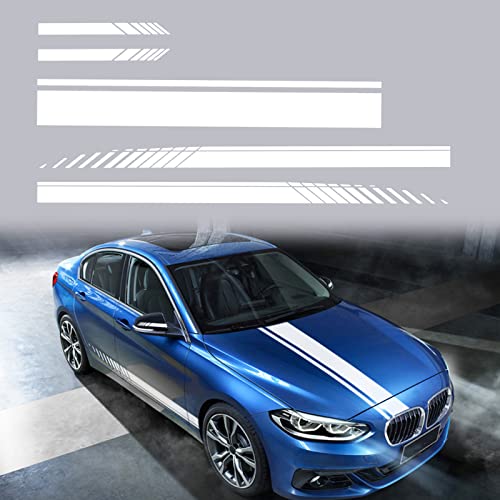 SUNBREATH 5 Stück Auto-Aufkleber für Motorhaube, Karosserie, Rückspiegel, modifizierter Sport-Stil, Streifen, Vinyl, Rennstreifen, Dekoration, Zubehör für Autos, weiß SUNBREATH 5 Stück Auto-Aufkleber für Motorhaube, Karosserie, Rückspiegel, modifizierter Sport-Stil, Streifen, Vinyl, Rennstreifen, Dekoration, Zubehör für Autos, weiß von SUNBREATH