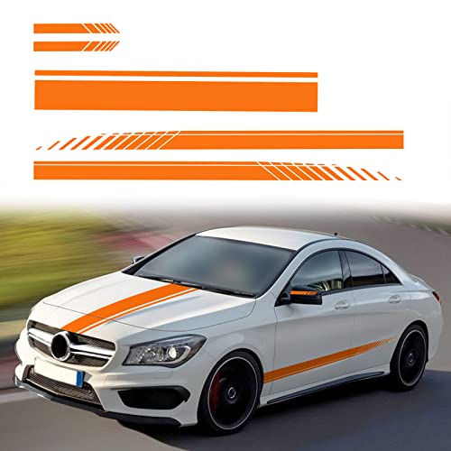 SUNBREATH 5PCS Auto Motorhaube Auto Körper Rückspiegel Modifiziert Sport Stil Streifen Aufkleber Grafik Vinyl Racing Streifen Aufkleber Dekoration Zubehör Aufkleber für Autos Orange SUNBREATH 5PCS Auto Motorhaube Auto Körper Rückspiegel Modifiziert Sport Stil Streifen Aufkleber Grafik Vinyl Racing Streifen Aufkleber Dekoration Zubehör Aufkleber für Autos Orange von SUNBREATH