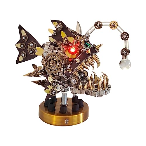 SUNDARE 3D Puzzle Modellbausatz Metall, Laterne Fisch 3D Puzzle Metall Erwachsene, 700 Teile DIY Punk Kreative Ornament Spielzeug Geschenke von SUNDARE