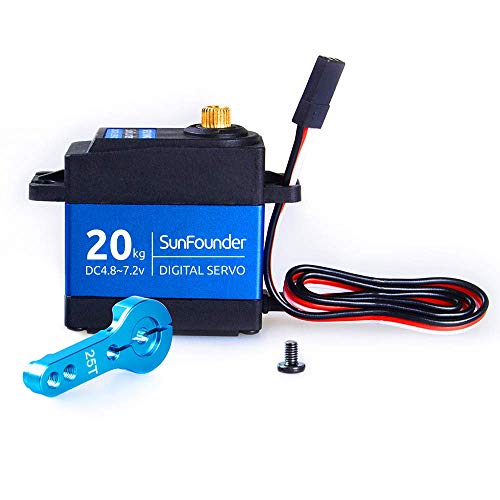 SUNFOUNDER 20KG Servomotor High Torque Servo, SF3218MG Metal Gear Digital Servo, Wasserdicht, AluminiumGehäuse, Steuerwinkel 270° für RC Roboterautos SUNFOUNDER 20KG Servomotor High Torque Servo, SF3218MG Metal Gear Digital Servo, Wasserdicht, AluminiumGehäuse, Steuerwinkel 270° für RC Roboterautos von SUNFOUNDER