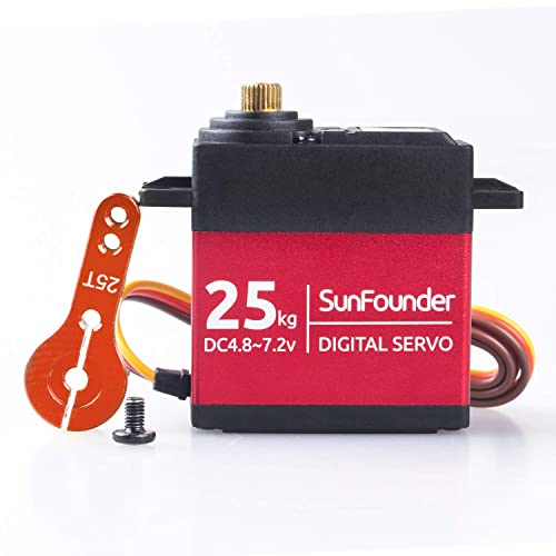 SUNFOUNDER 25KG Servomotor High Torque Servo, DS-S020 Metallgetriebe Digitales Servo, Metallgehäuse, Steuerwinkel 180 ° für RC Robot Cars Crawler Robot SUNFOUNDER 25KG Servomotor High Torque Servo, DS-S020 Metallgetriebe Digitales Servo, Metallgehäuse, Steuerwinkel 180 ° für RC Robot Cars Crawler Robot von SUNFOUNDER
