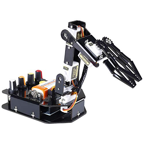 SUNFOUNDER Roboter Bausatz 4-Achsen Servo Steuerung Rollarm, 180-Grad-Drehung, Elektronik Baukasten Programmierbare für Arduino Roboter Spielzeug für Kinder und Erwachsene (Rollarm1.0) von SUNFOUNDER