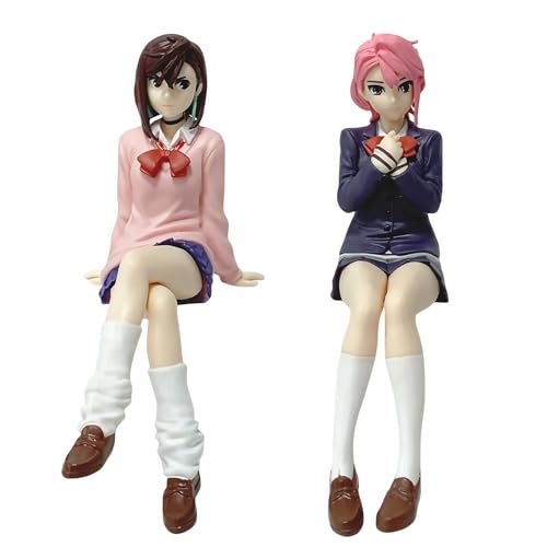 Anime-Figur Momo Ayase Kampfmodell, sitzend/stehend, PVC-Ornamente für Zuhause, Schreibtisch, Auto, Dekoration (2 Stück) von SUNGDOGIN