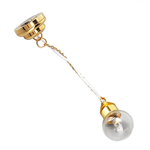 1:12 Puppenhaus Decken Lampe, Stick an Wand oder Decke Vintage Kronleuchter Licht für Puppenhaus von SUNGOOYUE