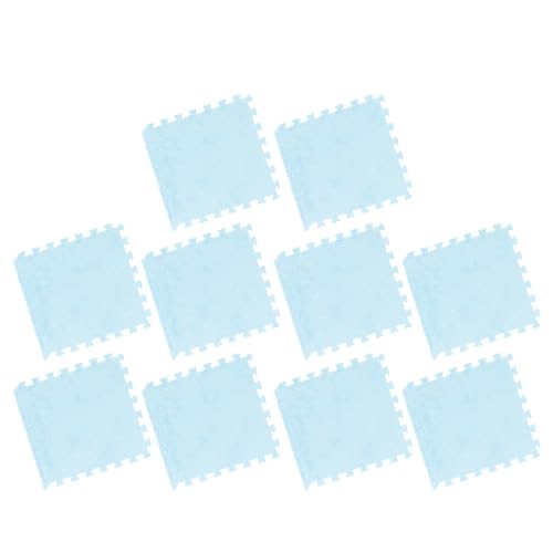 Ineinandergreifende Bodenmatte aus Plüschschaum, Verhindert EIN Verrutschen, Vielseitig Einsetzbar, Eva-Schaum, Größe 31 X 30 cm (hellblau) von SUNGOOYUE