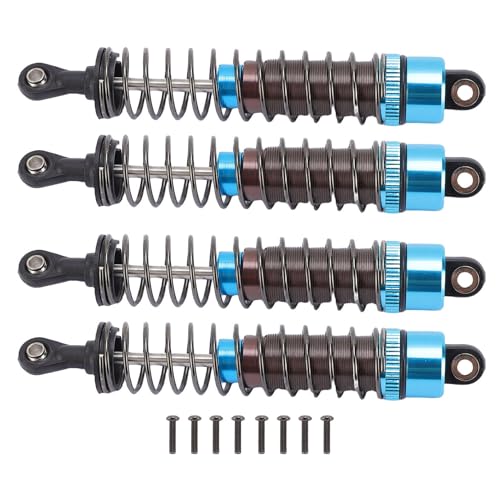 SUNGOOYUE 1/10 Skala 95 -mm -RC -Stoßdämpfer, Aluminium -Legierungsöl Gefüllt 4 Pack für Off -Straße Crawling High Speed Racing Performance Upgrade (Blue) von SUNGOOYUE