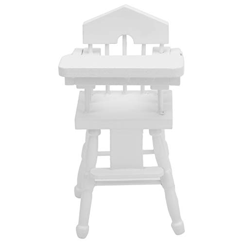 SUNGOOYUE 1:12 Mini-Babystuhl-Modell, Tragbares Handgefertigtes Puppenhaus-Baby-Esszimmerstuhl-Möbelmodell für DIY-Puppenhaus-Dekoration von SUNGOOYUE