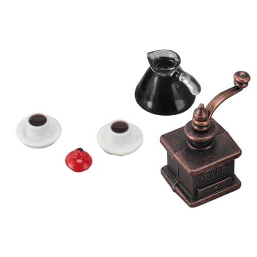 SUNGOOYUE 1:12 Puppenhaus-Miniatur-Kaffeemaschine-Set, Ornament-Simulationsmodell, Spielzeug für Puppenhaus-Dekoration oder Mikro-Landschaftslayout von SUNGOOYUE