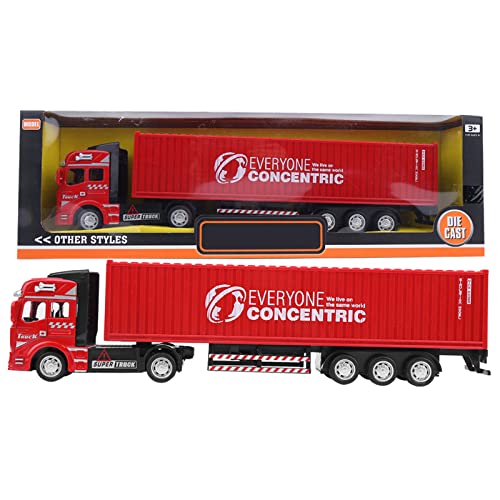 SUNGOOYUE 1:48 Container-LKW-Modell-Spielzeug, Hochsimulierendes Kinder-Container-LKW-Modell-Spielzeug für Kinder--Spielzeug(Rot) von SUNGOOYUE