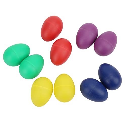 SUNGOOYUE 10pcs Mini Farbenfrohe Hand Plastik -Musical Egg Shaker, Rhythmus -Trainingsspielzeug, Glänzende, Kompakte Größen für die Musikalische Kinderbildung für Kinder von SUNGOOYUE