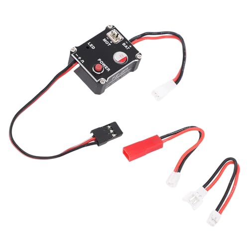 SUNGOOYUE 15A Gebürstet ESC für SCX24 FMS 1/18 1/24 RC -Cars, Legierung Elektronischer Geschwindigkeitscontroller mit Überlastprävention Plug und Play Upgrade für die Crawler -Leistung von SUNGOOYUE