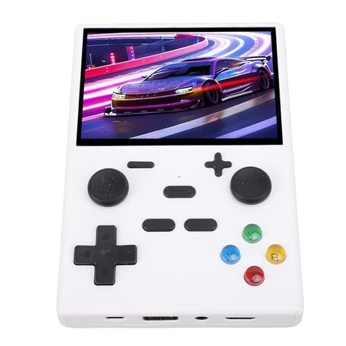 SUNGOOYUE 3,5 -Zoll -Bildschirmbildschirm für Retro Videospiele mit Multiplayer Funktionen für das Tragbare Spielgerät für die Freundschaftssendung: ABS in 20 GB Speicher Integriert (White) von SUNGOOYUE