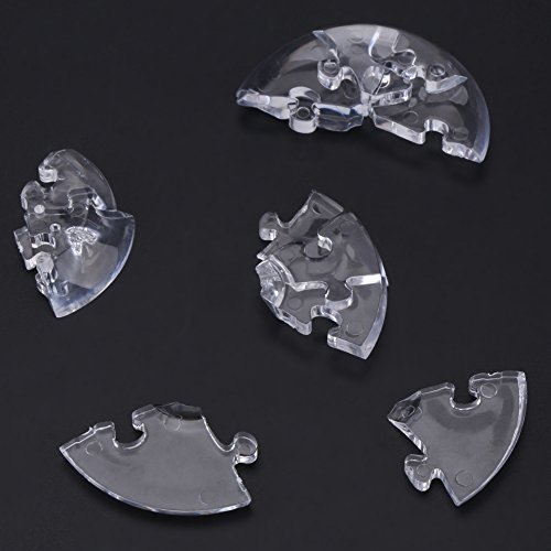 SUNGOOYUE 3D -Kristall -Puzzle, DIY Puzzle Blöcke, Saturn Form Bärenspielzeug für Tischplatten, Saturnförmiges Spielzeug (grau (Transparent) von SUNGOOYUE