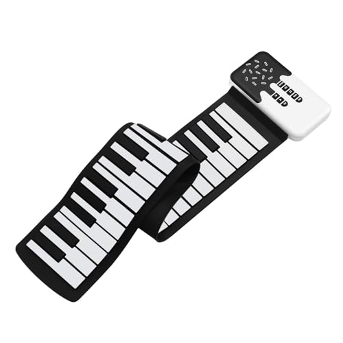 SUNGOOYUE 49 Tasten Handroll Electronic Piano, Gerolltes Keyboard -Klavier mit Sprecher für Tägliche Unterhaltung und Reisen von SUNGOOYUE