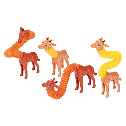 SUNGOOYUE 4PCS -Röhren Giraffe Zappern Spielzeug, Stretch Giraffe Sensory Toys Dehnbar Rotatierbarer Bildungsreliefspielzeug für 35 -Jährige SUNGOOYUE 4PCS -Röhren Giraffe Zappern Spielzeug, Stretch Giraffe Sensory Toys Dehnbar Rotatierbarer Bildungsreliefspielzeug für 35 -Jährige von SUNGOOYUE