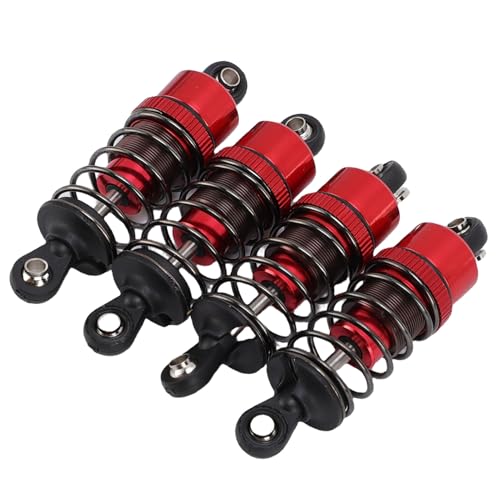 SUNGOOYUE 4pcs 55 Mm RC -StoßDämpfer Set, Aluminium -Legierungsöl StoßDämpfer Dämpfer für 1/10 RC -Auto mit Fortschrittlicher Öldruckdämpfung Hydraulikstruktur (Rot) von SUNGOOYUE