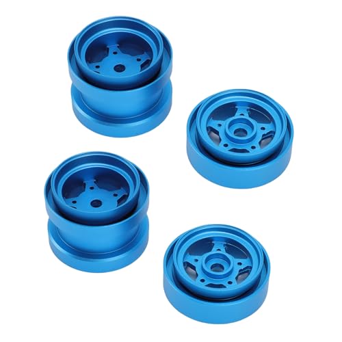 SUNGOOYUE 4pcs RC Car Wheel Wheel Hub Set Hochfestigkeitsklemm Ersatz für Wesp mit Poliertem Metallic -Finish (Blue) von SUNGOOYUE
