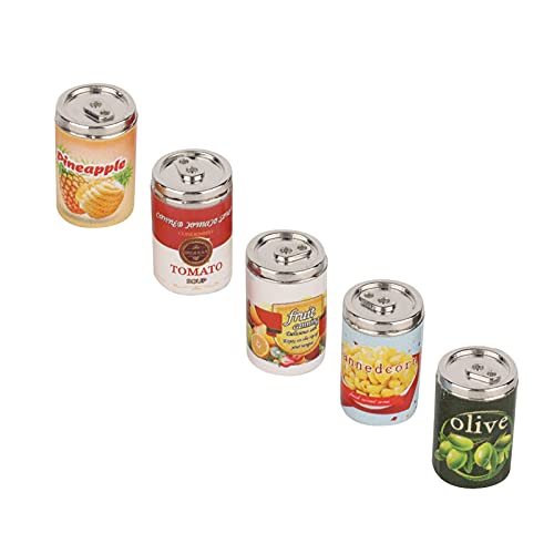 SUNGOOYUE 5pcs Mini Dollhouse -Getränkezubehört (Simulierte Lebensmittel 5 Dosen Dosen Früchte) von SUNGOOYUE
