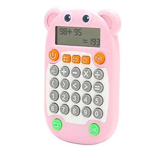 SUNGOOYUE Arithmetische Bewegung Spielzeug Cartoon Style Digital Display Sprache Eingabeaufforderung 27 Tasten für Kinderausbildung (PINK) von SUNGOOYUE