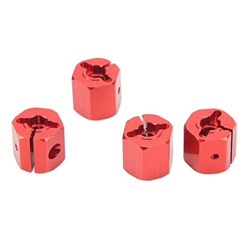 SUNGOOYUE Axial SCX10 90046 RC -Auto, Effiziente Getriebe Aluminiumlegierung 12 -mm Rad für Hex Hub Antriebsadapter Starker 12 mm Hex Adapter (Rot) von SUNGOOYUE