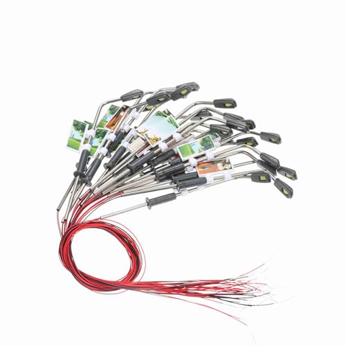 SUNGOOYUE Bahnstreet Lighting Model, 20pcs White Model Streetlichter Layout Laternenpfahl für Modellenthusiasten (warmes Weiß und Skala 3) von SUNGOOYUE