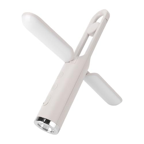 SUNGOOYUE Camping Taschenlampe, 2 in 1 Wiederaufladbare 3 -Gang -Beleuchtung Hanging Zeltlampe Rotes SOS -Signallicht mit 2400 -mAh -Akku für Camping -Wandern Notfallleistung (Beige) von SUNGOOYUE