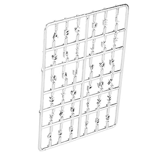 SUNGOOYUE DIY Miniatur Doll House Letters Nummern 1/12 für Kreative Dekoration Zubehör Sicherheit Ungiftiges Plastikmaterial für Puppenhaus-Haustürmöbel (Silver) von SUNGOOYUE