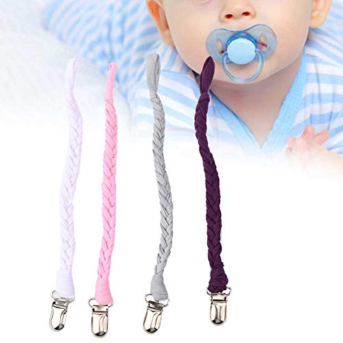 SUNGOOYUE DIY Nippelklemme/Halterkette Kette Säuglingssicherheitshalter mit Einzigartigen Designs für Babyflaschen Zahnen Spielzeuge [4pc] (Stil 1) von SUNGOOYUE