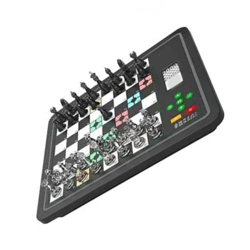 SUNGOOYUE Electronic Chess Set Intelligente Unterrichtspraxis 200 Positionen 18 Levels Schachbrett für Erwachsene, Tragbares Magnetspiel für Schulreisen für die Heimschule (Black) von SUNGOOYUE