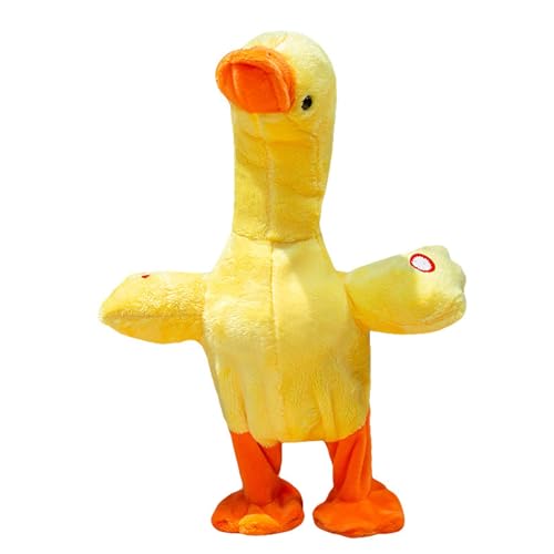 SUNGOOYUE Elektrisches Plüschspielzeug, Musikalisches Gefülltes Tier Walking Geging Duckling Soft Short Plüsch mit Multi -Zell -Batterien für Urlaub Geburtstag (Batterie-Song-Version) von SUNGOOYUE