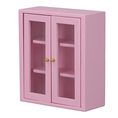 SUNGOOYUE Hölzerne Puppengarderobe in Heller Holzküchendekoration in Lebendigen Birken für Sammler und Amateure (PINK) von SUNGOOYUE
