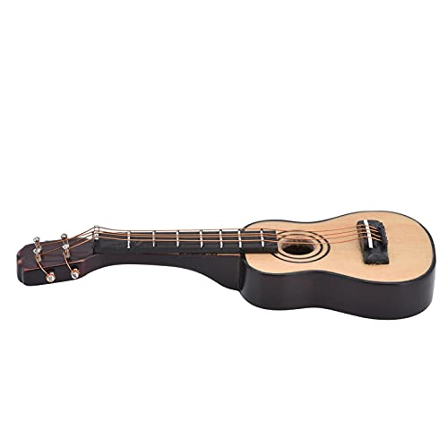 SUNGOOYUE Holzgitarrenmodell mit Glatten Kanten für Dollhouse -Bildschirm, 1:12 Scale Babyhäuser, Birken- und Metall Mini Instrumentenmodell (Klassische Gitarre) von SUNGOOYUE