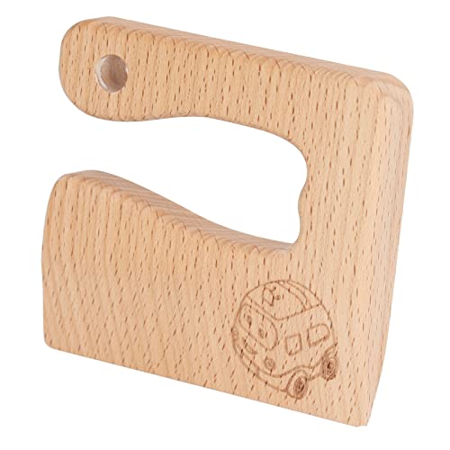 SUNGOOYUE Holzmesser, Buchenholz Holz Safer Gemüse Obst Cutter Montessori Küchenwerkzeugspielzeug für (Fischmuster (Krankenwagen) von SUNGOOYUE