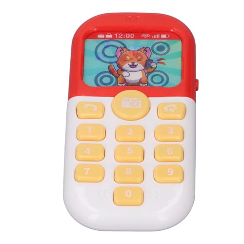 SUNGOOYUE Interaktiver Telefon Spielzeug Kleinkind Lernung Telefon Pädagogische Rolle Spielzeug mit Musiklichtern für die Entwicklung Frühes Lernen (Rot) von SUNGOOYUE