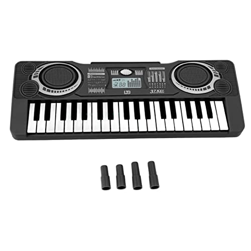 SUNGOOYUE Kid Keyboard Piano Toy, 37-Tasten-Tastatur Zur Verbesserung der Hand-Augen-Koordination Musik Lerninstrument Spielzeug (Schwarz) von SUNGOOYUE
