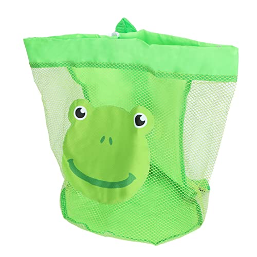 SUNGOOYUE Kinderspeicherbeutel Sehr Großer Faltbarer Strandbeutel Im Netz mit Schultergurt, Zum Schwimmen des Fitnessstudios (Green) von SUNGOOYUE