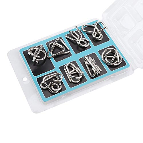 SUNGOOYUE Metalldraht China IQ -Ringrätsel für Erwachsene und Puzzle für, Haltbares Hirnteaser -Spiel für Logisches Denken, für, Metallspielzeugset (Typ B) von SUNGOOYUE