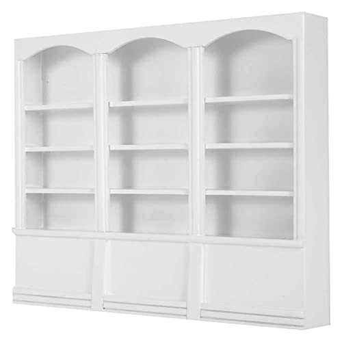 SUNGOOYUE Mini -Bücherregal -Displayschrankspielzeug für Puppenhaus, Kid Room Decoration und Accessoire (Rotbraun (White) von SUNGOOYUE