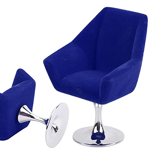 SUNGOOYUE Mini Möbelsemair mit Verstößen, 1:12 Puppenhausstuhl für Mini -Wohnkultur (Gelb (Blue) von SUNGOOYUE