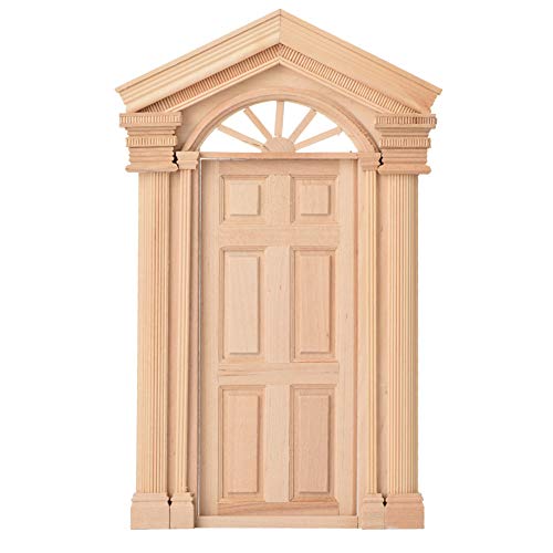 SUNGOOYUE Mini-Puppenhaustür, 1:12 Puppenhaus-Mini-Holz-Kirchdachtür für Puppen DIY Puppenhaus-Möbelzubehör SUNGOOYUE Mini-Puppenhaustür, 1:12 Puppenhaus-Mini-Holz-Kirchdachtür für Puppen DIY Puppenhaus-Möbelzubehör von SUNGOOYUE