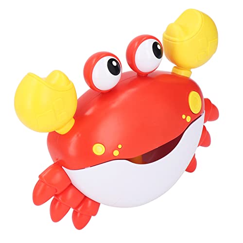 SUNGOOYUE Music Electric Crab Bubble Blower Blower Toy, Tanzkrabbenblasenmaschine für, Babybadspielzeug, Elektronische Plastikmaschine (Rot) von SUNGOOYUE