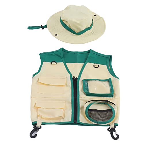 SUNGOOYUE Open Air Abenteuer Weste Hut Wild Cosplay -Kostüm Camping und Gehen (ORANGE) von SUNGOOYUE
