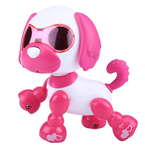 SUNGOOYUE Pädagogik -Roboterhundspielzeug mit Bellender Klang, Aufnahmefunktion und LED -Licht für Intelligente Kindergeschenke (Rosenrot) von SUNGOOYUE