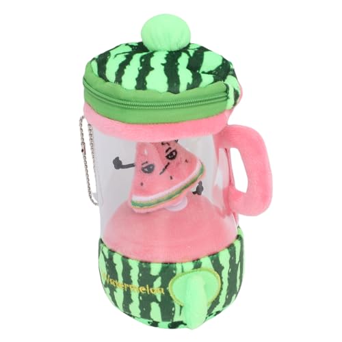 SUNGOOYUE Plüschspielzeug, Niedlicher Saftmixer Gefülltes Weich -Cartoon -Spielzeug Anhänger Kordelschnur Rotierende Plüschschlüssel für Kinderzimmerbag Dekoration (Wassermelone) von SUNGOOYUE