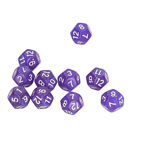 SUNGOOYUE Polyedrische Würfel -Set, 40pcs Polyedrische Würfel Klare Zahlen Wasserdichtes Oxidation 12 -seitig Set für das Spielunterricht (rot (Purple) von SUNGOOYUE