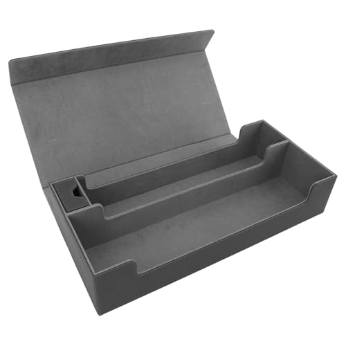 SUNGOOYUE Precise Card Storage Box PU Leder -Magnet -Verschlusskartendecks mit Schubladen, Enthält Mehr Als 550 Karten, Geeignet für Spiel und Handelskartenbegeisterte (Grey) von SUNGOOYUE