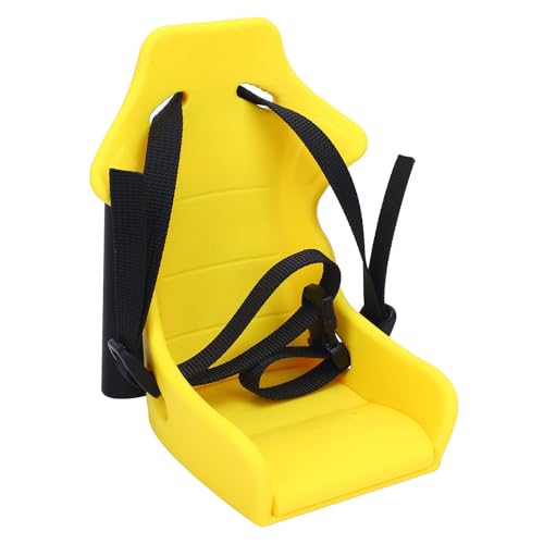 SUNGOOYUE Puppenbahn -Sitz vor Frontpuppenträger Puppenstuhl Verstellbares Gurt Passt zu Kleinen Klappbikes mit Leichten Kunststoff für Puppen Bis zu 18 Zoll (Yellow) von SUNGOOYUE