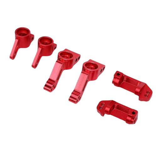 SUNGOOYUE RC-Auto-Lenksteine Vorderrad-Stangen-Achs Träger Kit 2 Stück Aluminium Legierung Ersatz für Traxxas Slash 2WD (Rot) von SUNGOOYUE