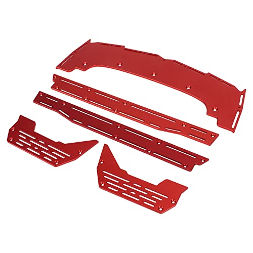 SUNGOOYUE RC-Auto-Seitenpedale, Trittbrett-Seitenplatte aus Aluminiumlegierung für ARRMA 1/7 1/8 RC-Autos (Rot) von SUNGOOYUE