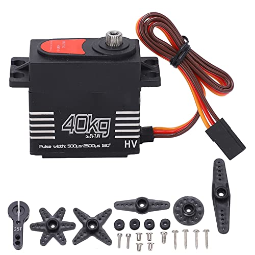 SUNGOOYUE RC-Auto-Servo-Upgrade-Teile, 40 Kg Digitaler Motorservo – Drehmomentstarkes Metallgetriebe-Digitalservo für 1/8 1/10 RC-Auto von SUNGOOYUE